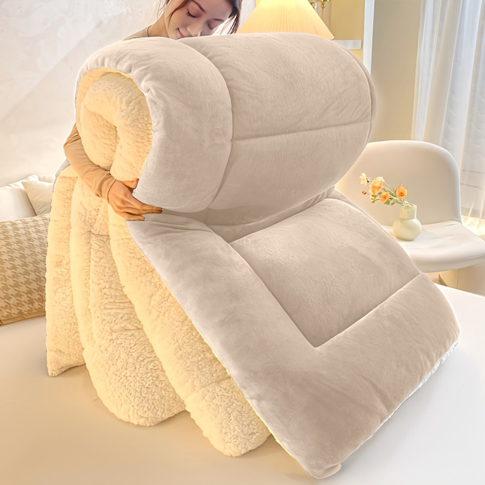 Moire Pattern Flannel Blanket – 200-250gsm Thick Plush Reversible Throw for Sofa & Bed, Soft Cozy Microfiber, 5 Colors, 4 Sizes
