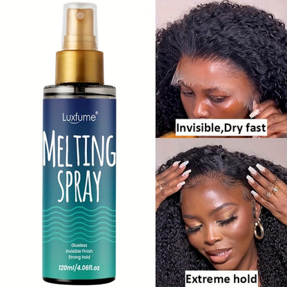 Lace Melting Spray Kit for Wig Installation, 120ml Bottle Alone or with Tools and Wig Cap Set