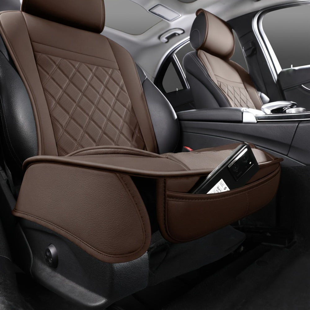 Car Seat Covers Front Pair with Full-Surround High-Back Design and Fifteen Color or Pattern Options