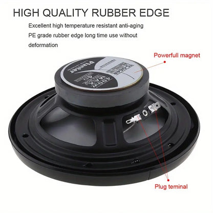 6.5 Inch 400W Car Coaxial Speakers HiFi Full Range – Rubber Edge, Strong Magnet, Universal Fit for Ford Chevy Toyota Honda, 2-Pack or 4-Pack Door Speakers