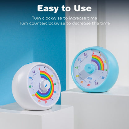 Visual Countdown Timer 60 Minute – Silent Operation Time Management Clock for Classroom, Office, Kitchen & Desktop, Multiple Colors Available