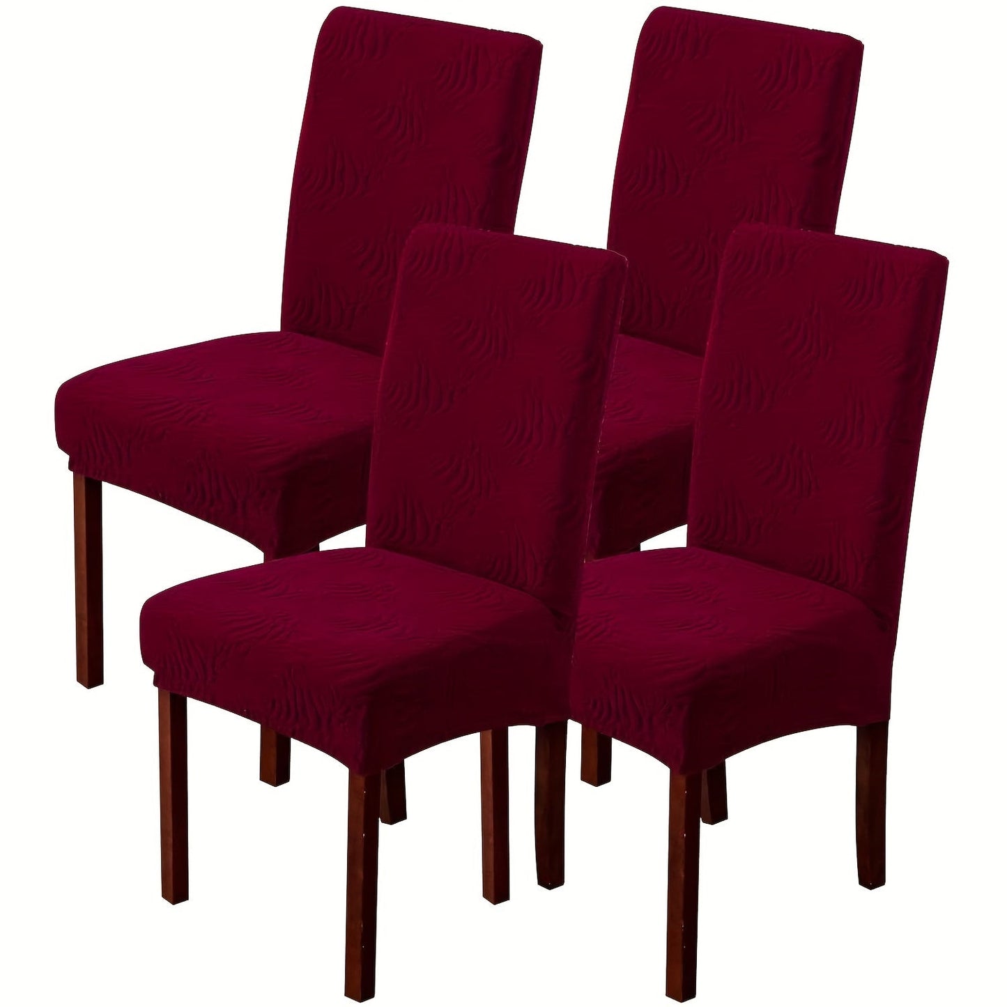 Chair Cover Set of 4 or 6 Stretch Jacquard Dining Slipcovers in Eight Available Color Choices