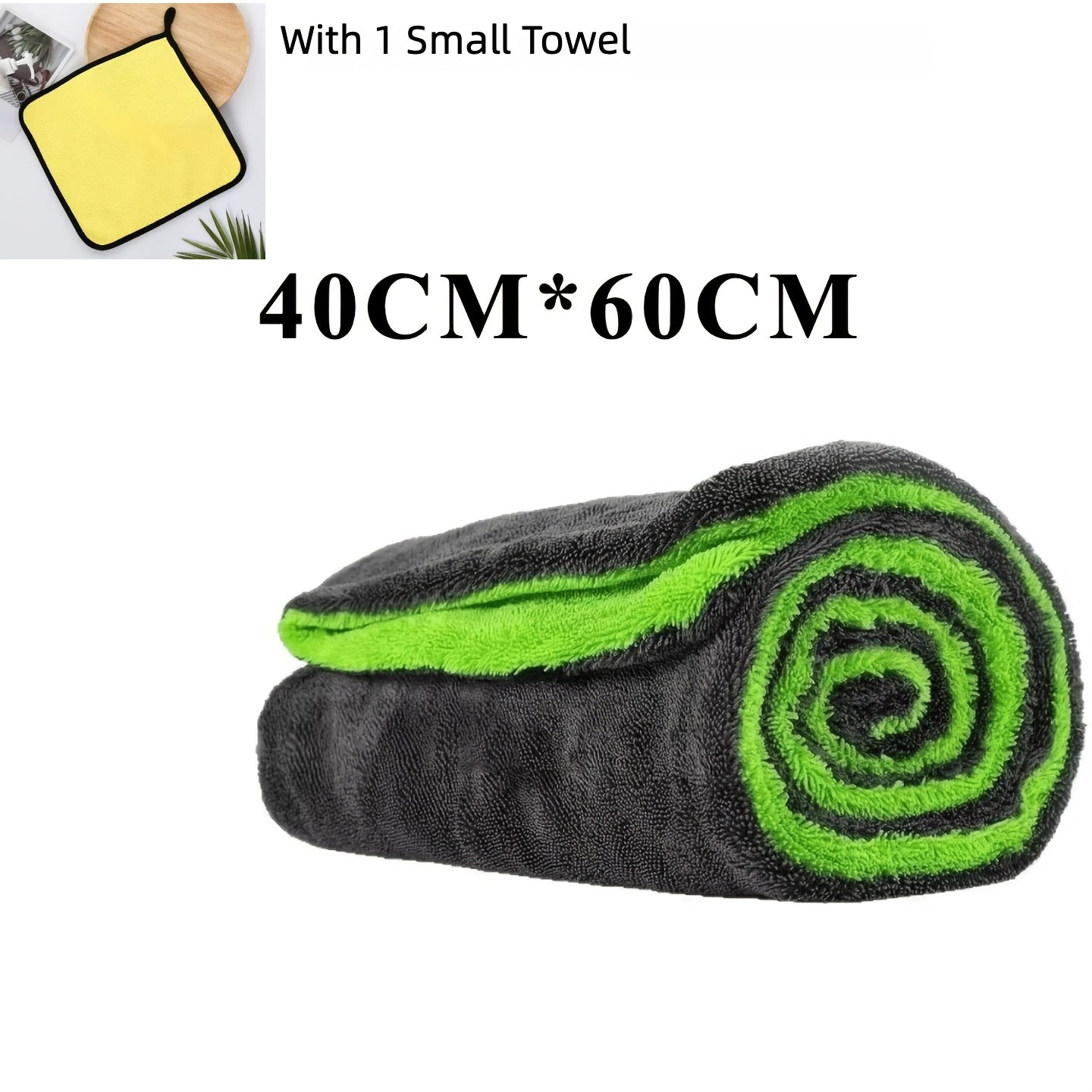 Microfiber Car Drying Towel 1400GSM – Dual-Sided Scratch-Free Twist Yarn Cloth, 48"x24" High-Absorbency Car Wash Towel