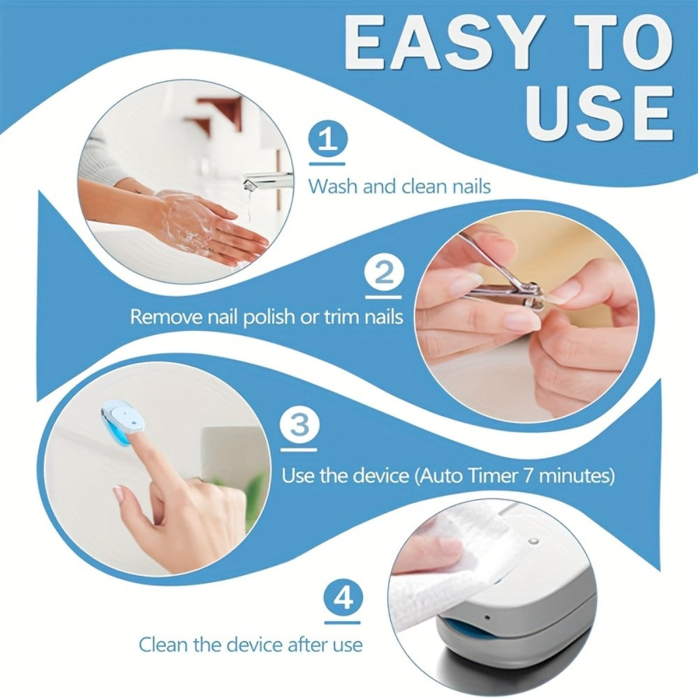 KTS Nail Fungus Laser Device FDA Cleared – Extra Strength 407nm Blue Light & 905nm Dual-Light Treatment for Toenail & Fingernail Fungus, Onychomycosis Home Removal Device