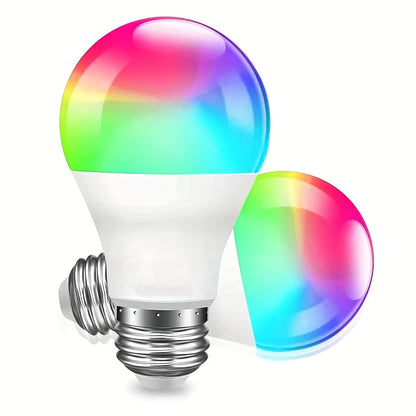 A19 E26 Wi-Fi Smart Light Bulbs with RGB Color and White Modes in Two-, Four- or Six-Bulb Packs