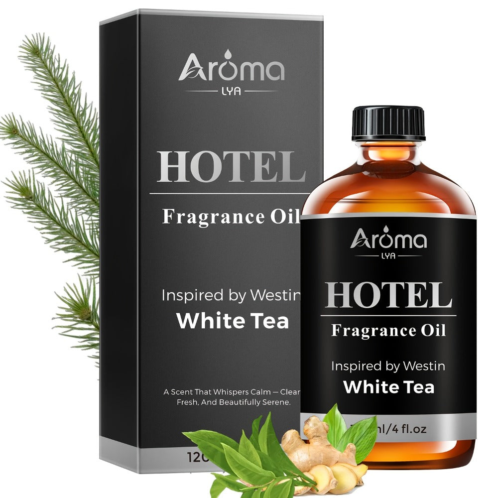 120ml Hotel-Style Fragrance Oil for Diffuser or Candle Projects in M Way, White Tea, Carlton or Beach Villas