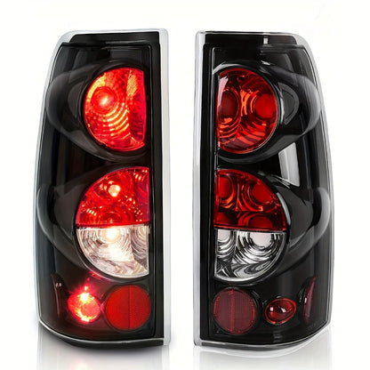 Tail Lights for Chevy Silverado 1500 2500 3500 1999-2006 & GMC Sierra 1999-2003 – Direct Replacement Pair | Black Housing | Smoked Gray / Red / Smoked Lens Options