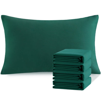 Four-Pack Queen Pillowcase Set in 32 Solid Colors with 20 x 30-Inch Size and Envelope Closure