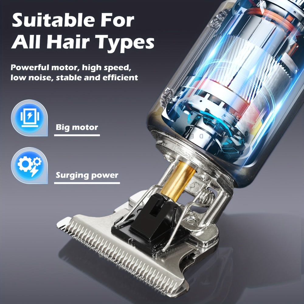 T-Blade Hair Trimmer with Four Guide Combs, USB Cable and Seven Dragon or Buddha Patterned Finish Options