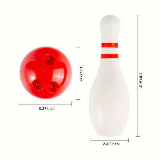 Kids Glow Bowling Set 12 Piece Light-Up Pins & Balls 10 Pins 2 Balls 7.87 Inch Indoor Outdoor Toddler Game Active Play Birthday Gift Boys Girls Ages 3+