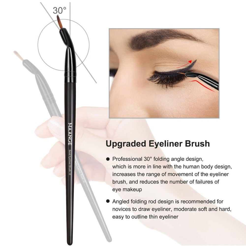 Makeup Brush Set, 25-Piece Synthetic Bristle and ABS Handle Collection with Face-Eye Brush Shapes and Gift Box