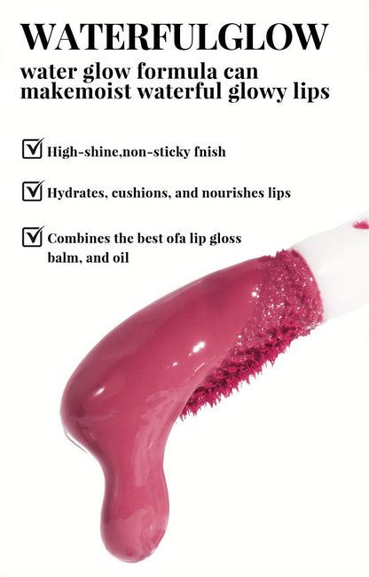 Lip Gloss Set by Leaf Poem with 12 Mixed Lip Colors, Slim Tube Applicators and Presentation Box