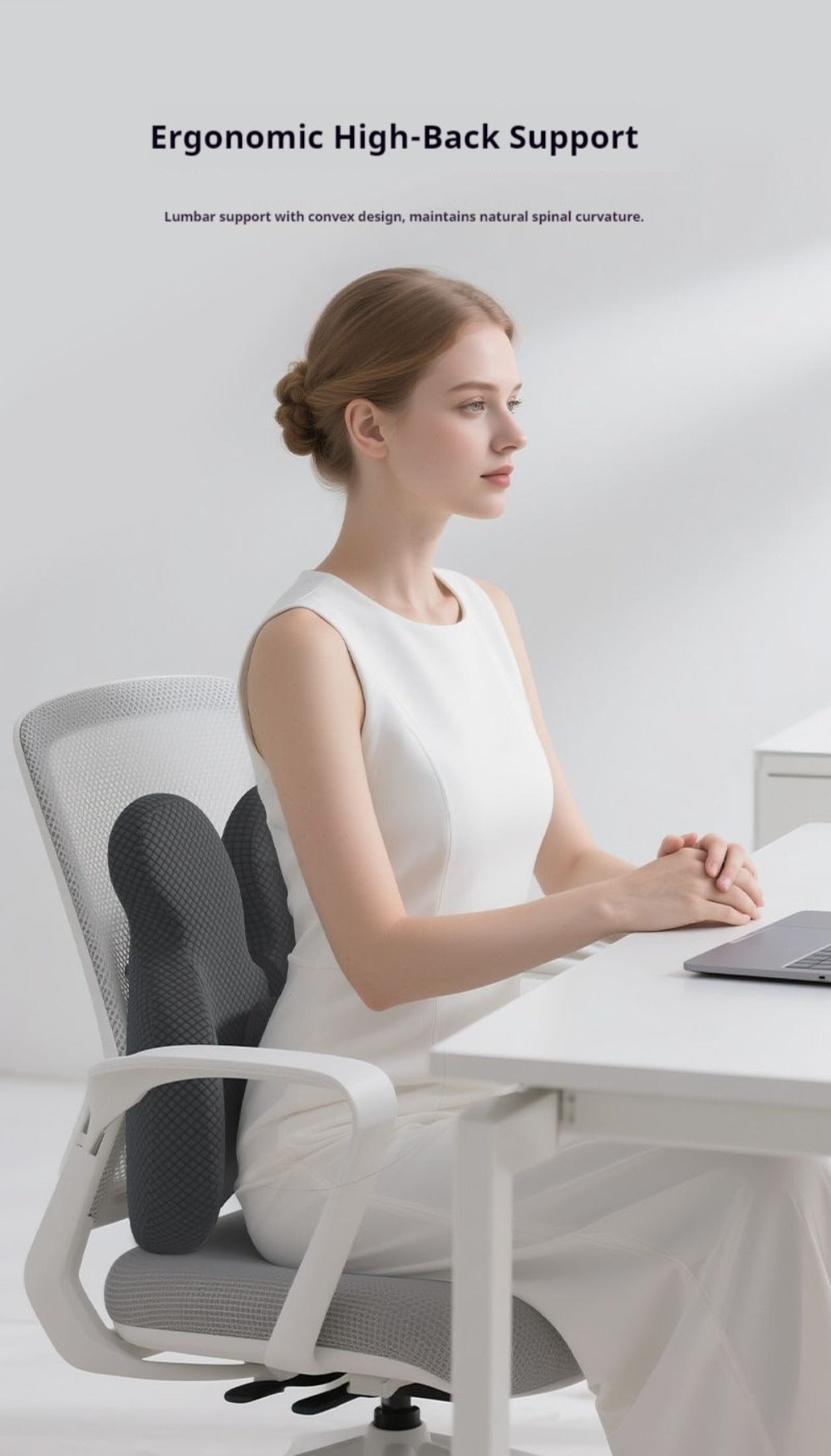 Lumbar Support Cushion & Seat Cushion Set – Ergonomic Office Chair Pillow for Lower Back Pain Relief, Breathable Memory Foam Waist & Hip Support for Home, Car & Desk Chair