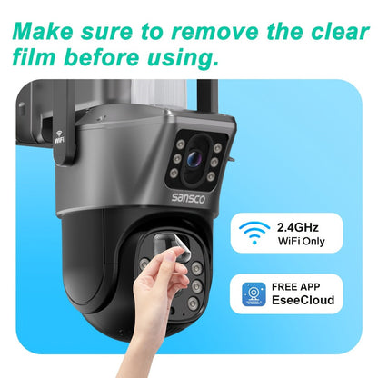 Solar Security Camera Outdoor Wireless 8MP with 8X Digital Zoom, Spotlight Siren, Color Night Vision, PIR Motion Detection & 2-Way Audio – Battery Powered 2.4GHz WiFi CCTV Surveillance Camera