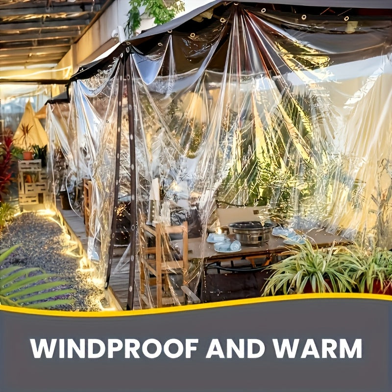 Clear Tarp | Transparent PVC Waterproof Cover Garden Greenhouse Patio