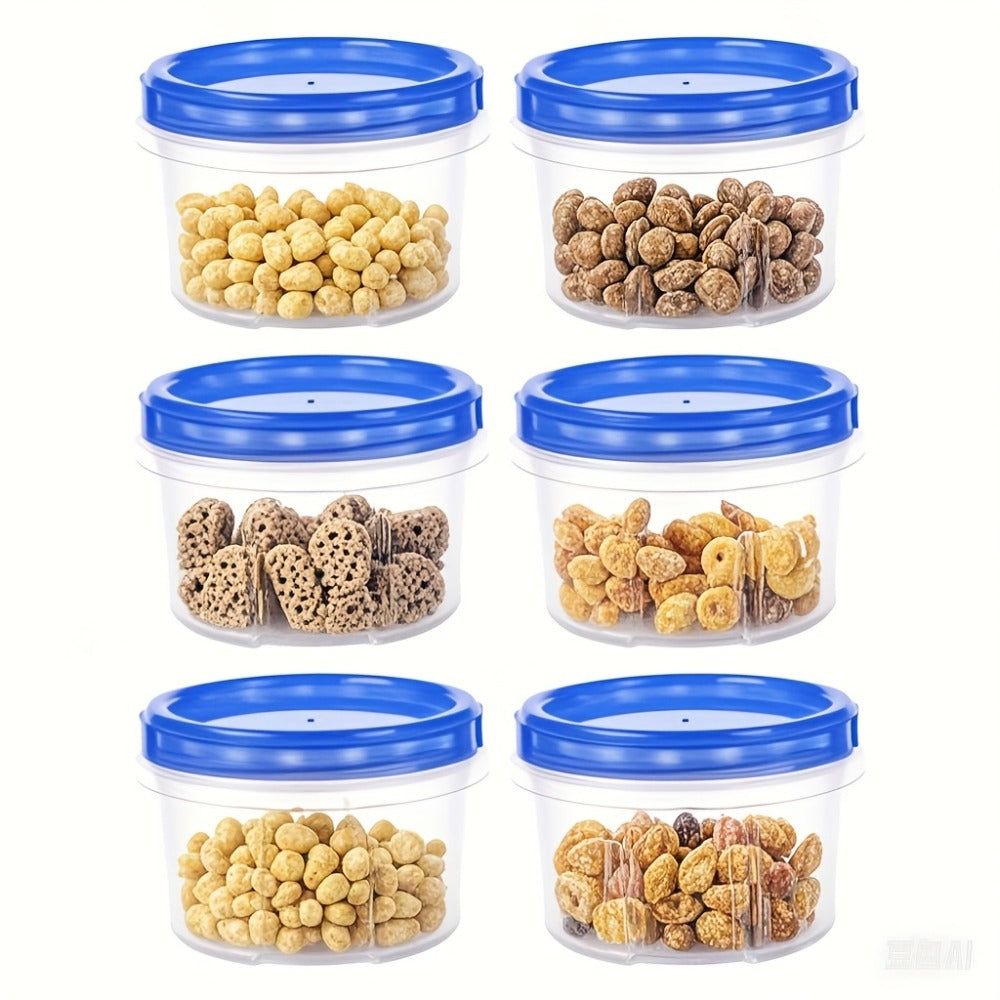 Food Storage Containers Stackable Clear Canister Set in Three 1000 mL or Six 500 mL Configurations