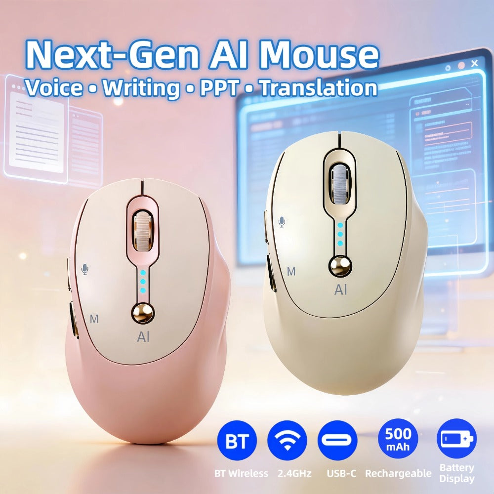 AI Wireless Mouse Voice to Text Real-Time Translation PPT Creation T-WOLF Silent Rechargeable for an Everyday Personal Care Routine