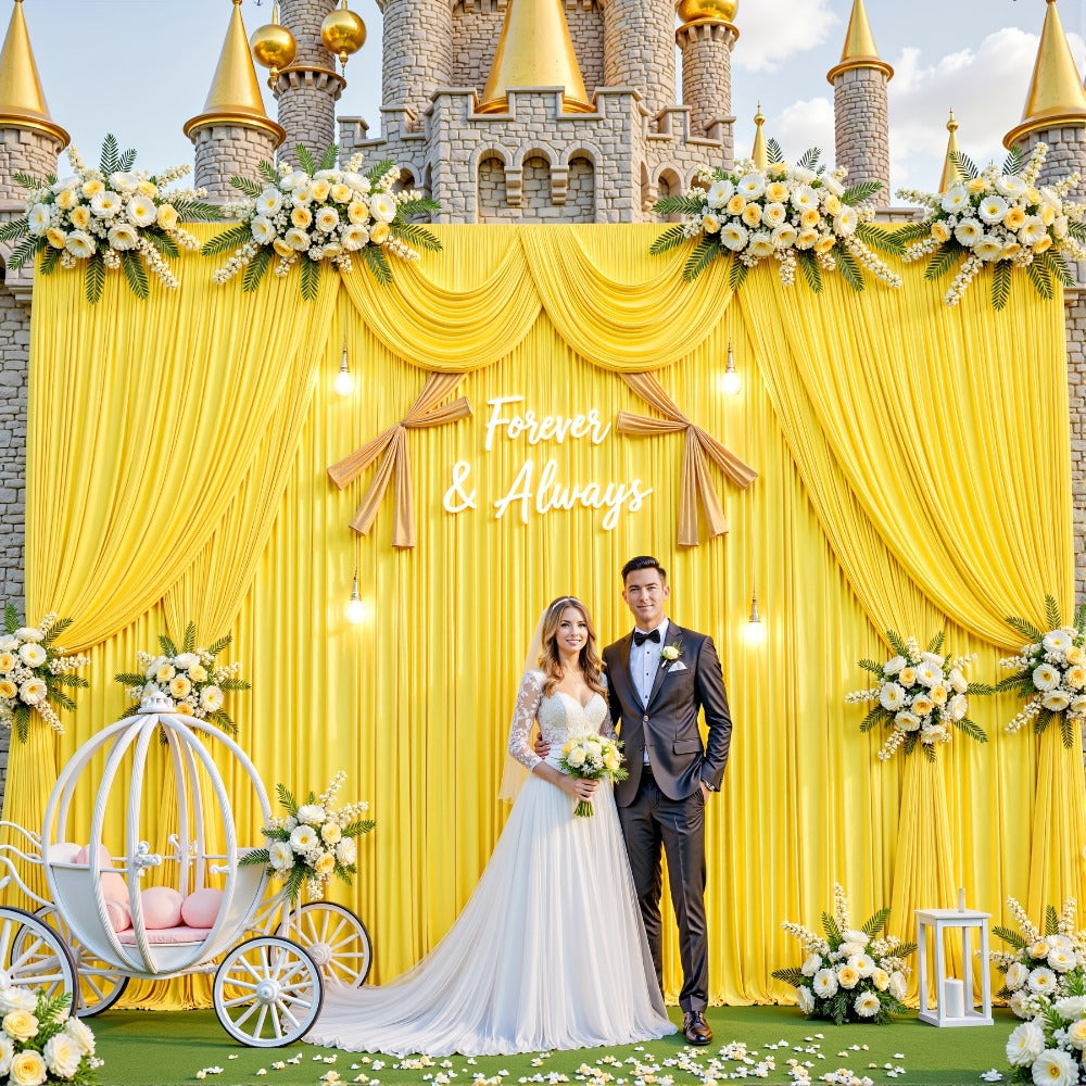 Two-Piece Photography Backdrop Curtain Set, 59 x 118 Inches per Panel, with Rod Pockets and Color Options