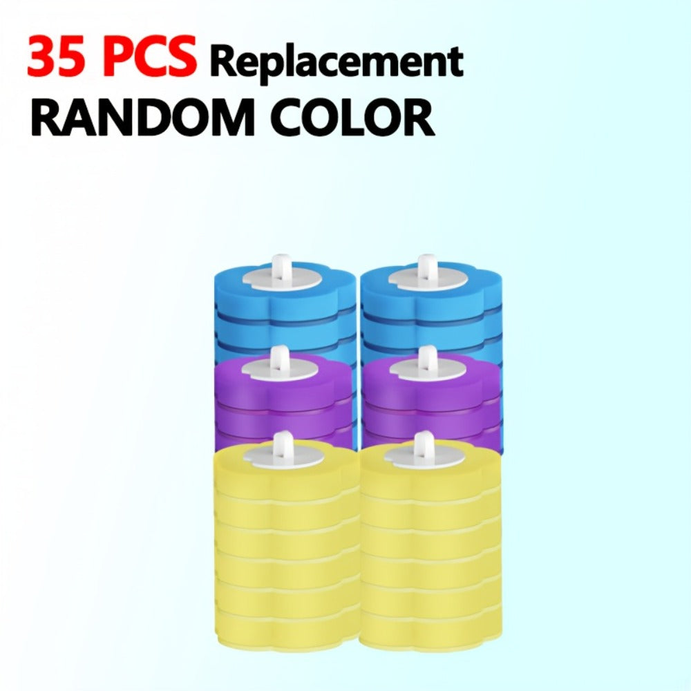 Disposable Toilet Brush System with Wall Bracket and 17- to 53-Refill Set or Refill-Only Options