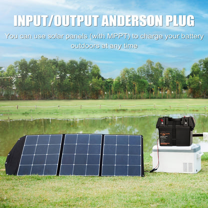 RV Battery Box Power Center Group 24-31 Smart Battery Holder with QC3.0 PD Fast Charge USB DC Ports for LiFePO4 Lithium Lead Acid Trailer Camper Van