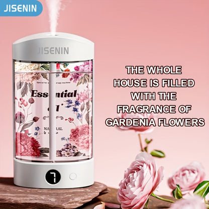 Mini Aroma Diffuser & Humidifier 2-in-1 Portable USB Rechargeable, 7-Level Timer, Silent Operation