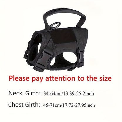 Cat Tactical Vest Harness Adjustable 600D Chest Strap for Cats & Puppies - Escape-Proof Training Vest Harness in Black Khaki Red Rose Red Mineral Green & Mixed Colors