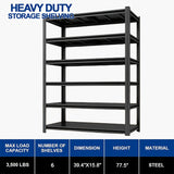 6-Tier 77.5"H X 39.4"W X 15.8D