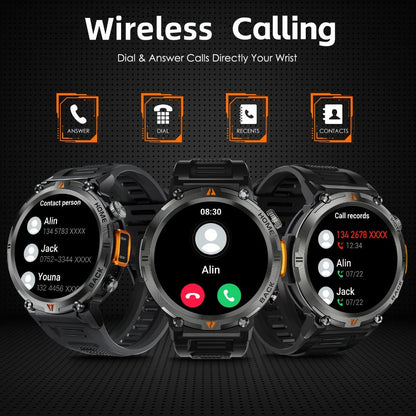 Smartwatch Men's with Bluetooth Calling & Message Notifications, 1.45" HD Touch Screen, IPX8 marking, Step Counter, 300mAh 5-7 Day