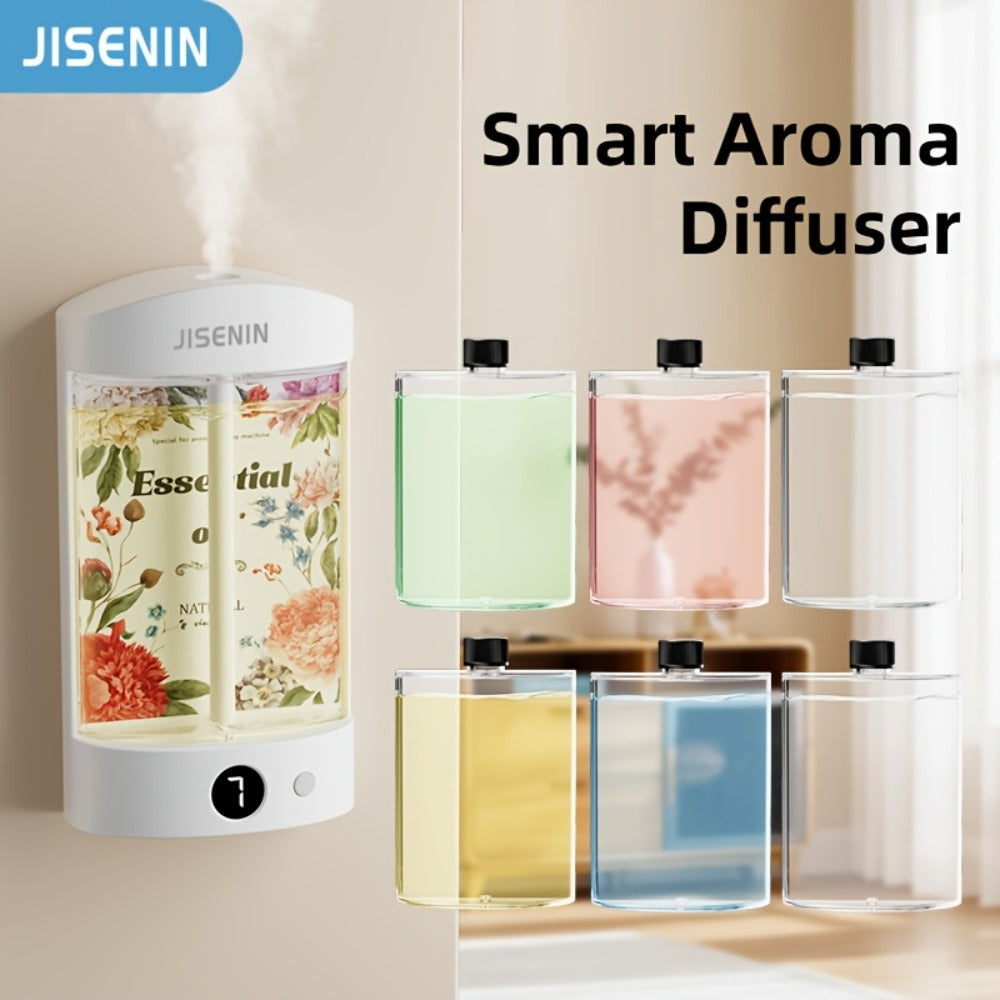 Mini Aroma Diffuser & Humidifier 2-in-1 Portable USB Rechargeable, 7-Level Timer, Silent Operation