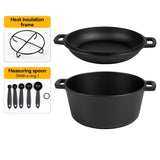 7QT Pot+Lid+6 Accessories