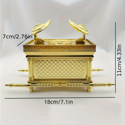 Ark of the Covenant Tabletop Figurine in Medium or Large Sizes with One- or Two-Piece Gold-Tone Options