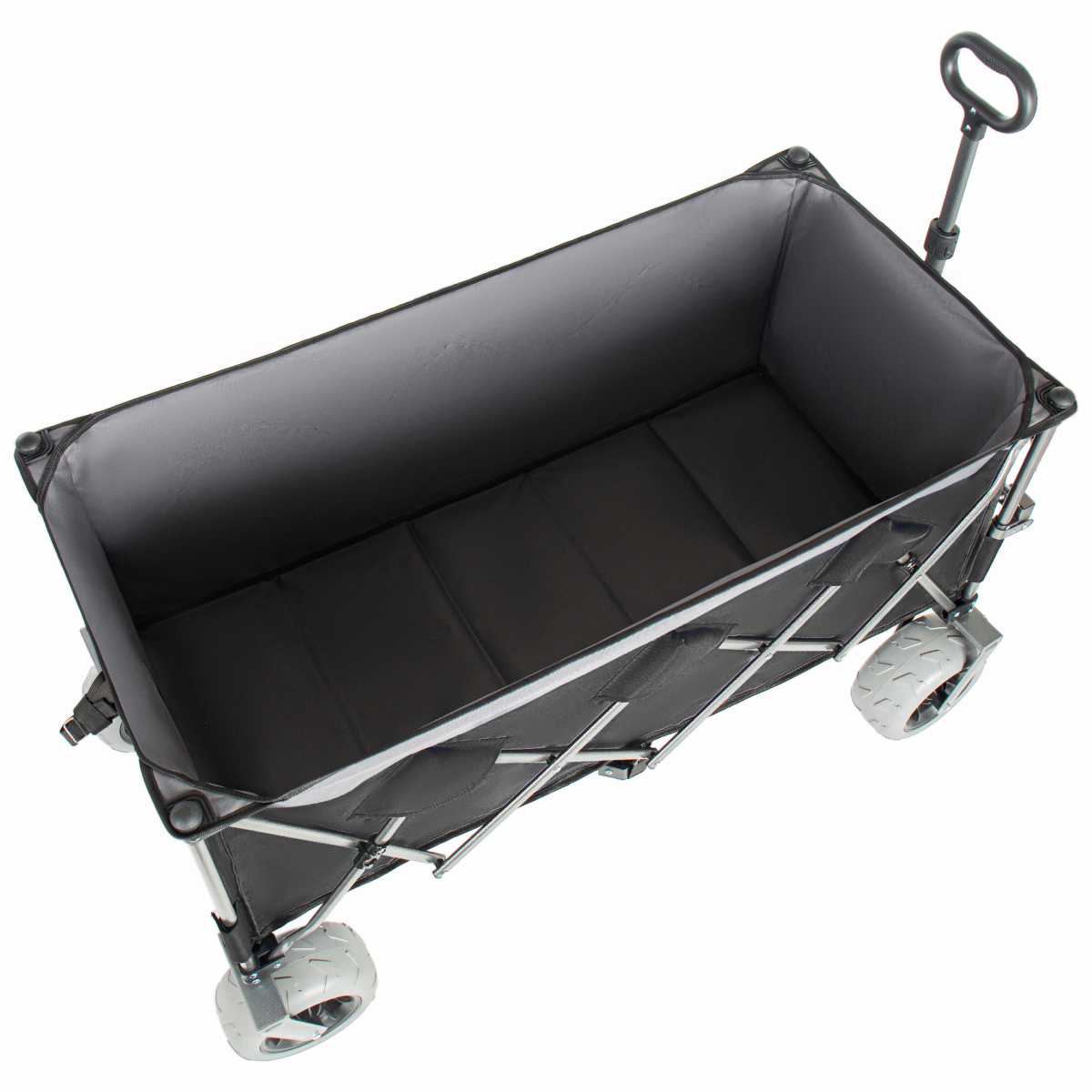 Heavy Duty Folding Wagon 52 Inch Utility Cart 560 lbs Capacity Collapsible Beach Wagon with Ultra-Stable Frame for Garden Sports Camping Outdoor