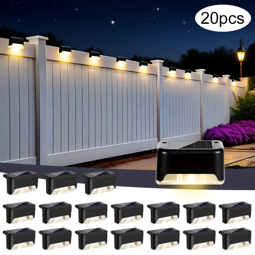 Solar Deck Lights Outdoor 20/30 Pack White LED Step Lights for Stairs Fence Patio Garden Pathway for Garden, Pathway and Patio Lighting