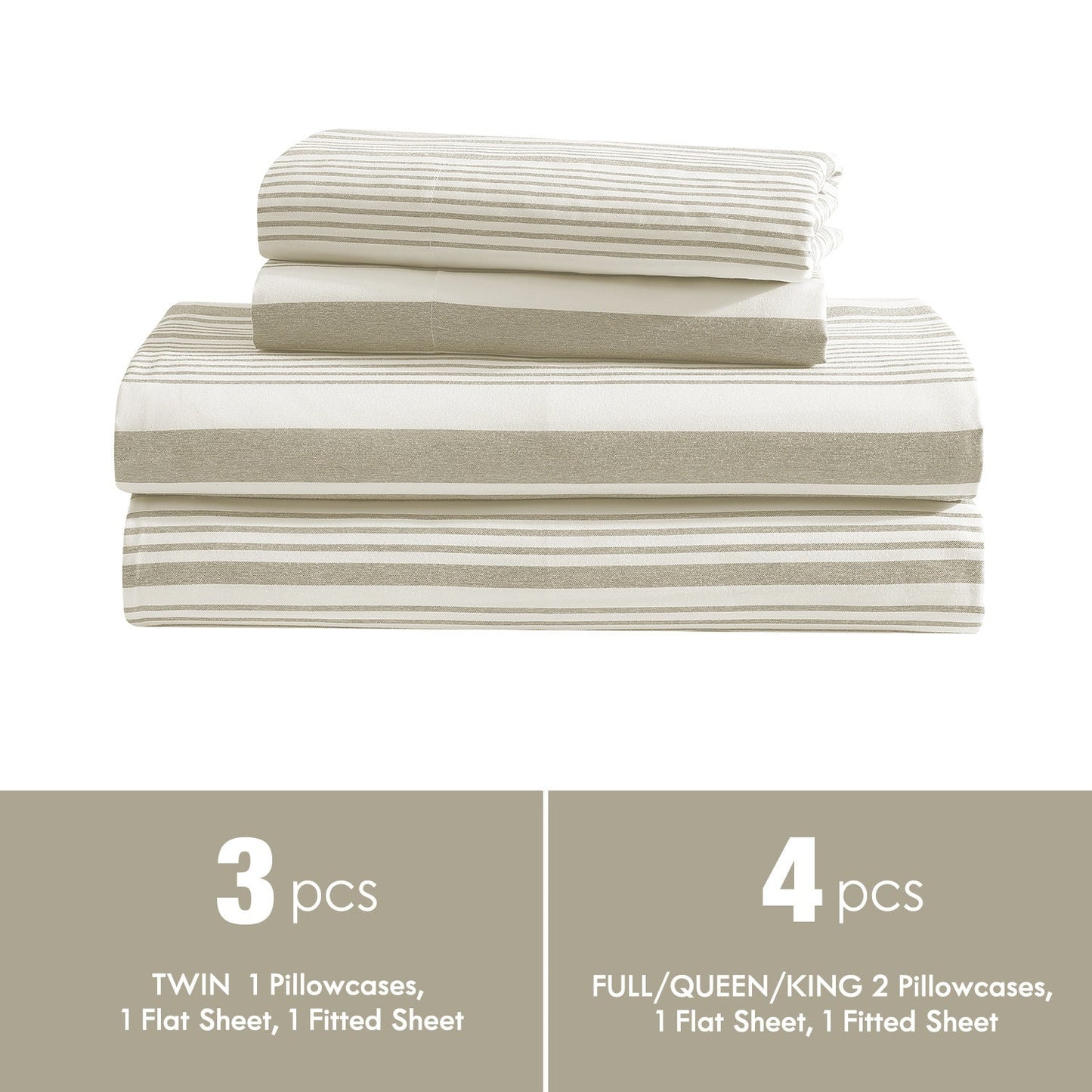 Bed Sheet Set Sanded Polyester Microfiber with 35–39 cm Pocket and Solid or Stripe Pattern Options