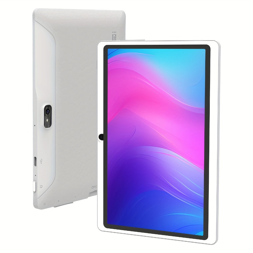 7 Inch Android Tablet 6GB RAM 32GB ROM Quad-Core HD IPS Display Stereo Speakers Dual Camera WiFi Lightweight Portable Compact Tablet for Work Travel Entertainment White