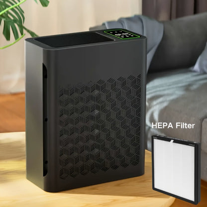 Air Purifier for Large Room with PM2.5 Display Auto Mode Timer HEPA Filter Removes Dust Smoke Pollen Odor for Home Office Living Room Bedroom