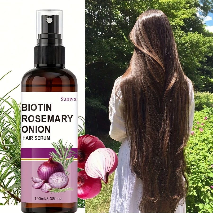 100 ml Biotin, Rosemary and Onion Oil Hair Serum Spray for Leave-In Daily Hair and Scalp Care