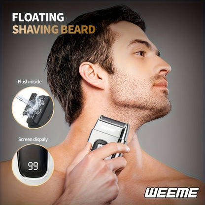 Home Hair Clipper Kit Multi-Functional All-in-One Cordless Electric Hair Cutting Set for Men Women Lightweight Travel-Friendly Easy to Use Golden Blue