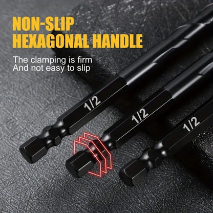 Masonry Drill Bits Set 10pcs – Tungsten Carbide Tip Drill Bits for Tile, Brick, Glass, Ceramic, Concrete, Plastic & Wood | Multi-Material Heavy-Duty Drill Bit Kit for Home Improvement & DIY Projects