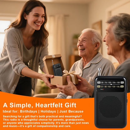 Pocket AM/FM Radio with 2-AA Battery Power, Headphone Jack and Single or Two-Piece Color Options