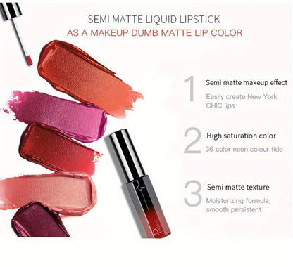 Matte Liquid Lipstick Velvet Finish 24H Waterproof Anti-Smudge – High Pigment Cup-Proof Long-Lasting Lip Glaze 20+ Bold Shades for All Skin Tones Women Pudaier