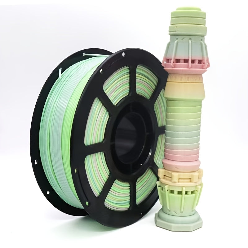 3D Printer Filament PETG 1.75mm 1kg Open-Rim Spool with 11 Solid, Transparent, Rainbow and Macaron Options