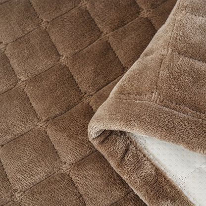 Plush Sofa Cushion Cover in Coffee, Gray or White with Two-, Three- and Four-Seat Size Options