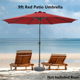 9ft Red Patio Umbrella