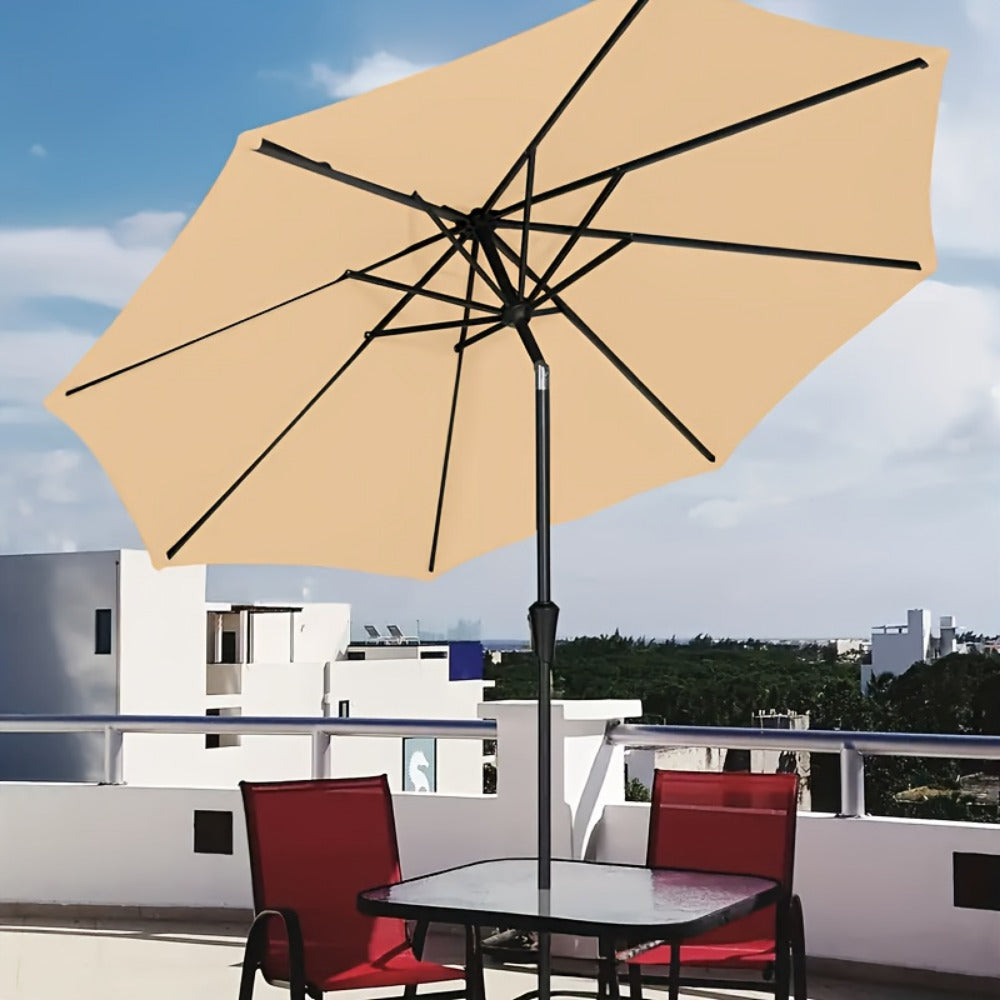 9-Foot Metal Patio Umbrella with Tilt Adjustment and UV Protection detail image - detail view 10
