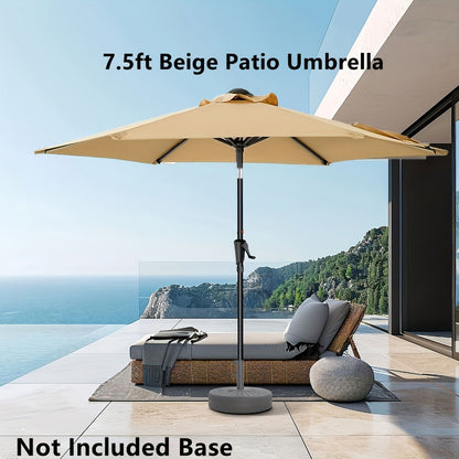9-Foot Metal Patio Umbrella with Tilt Adjustment and UV Protection detail image - detail view 3