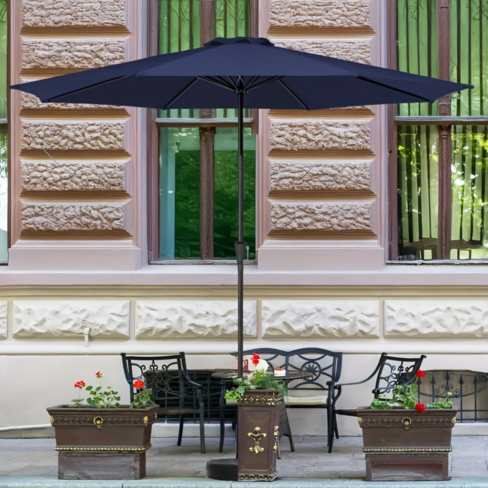 9-Foot Metal Patio Umbrella with Tilt Adjustment and UV Protection detail image - detail view 6