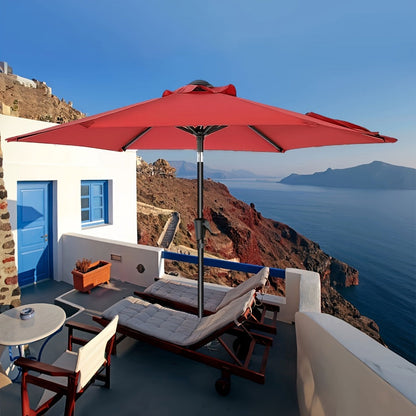 Patio Umbrella, UPF50+ 7.5/9ft Push Button Tilt Crank Steel Frame Market Table Pool Deck shown in the main product view
