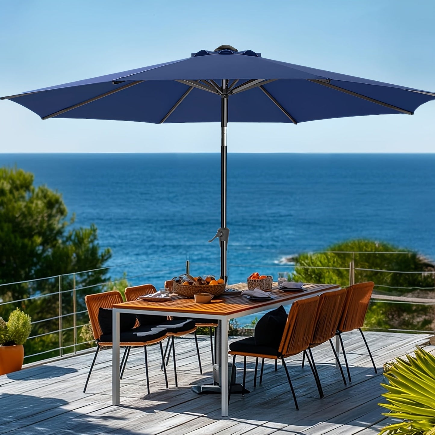 Patio Umbrella shown in the 【Dark Blue Patio Umbrella】 option