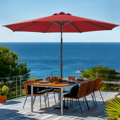 9-Foot Metal Patio Umbrella with Tilt Adjustment, Backyard Sun Shade detail image - detail view 5